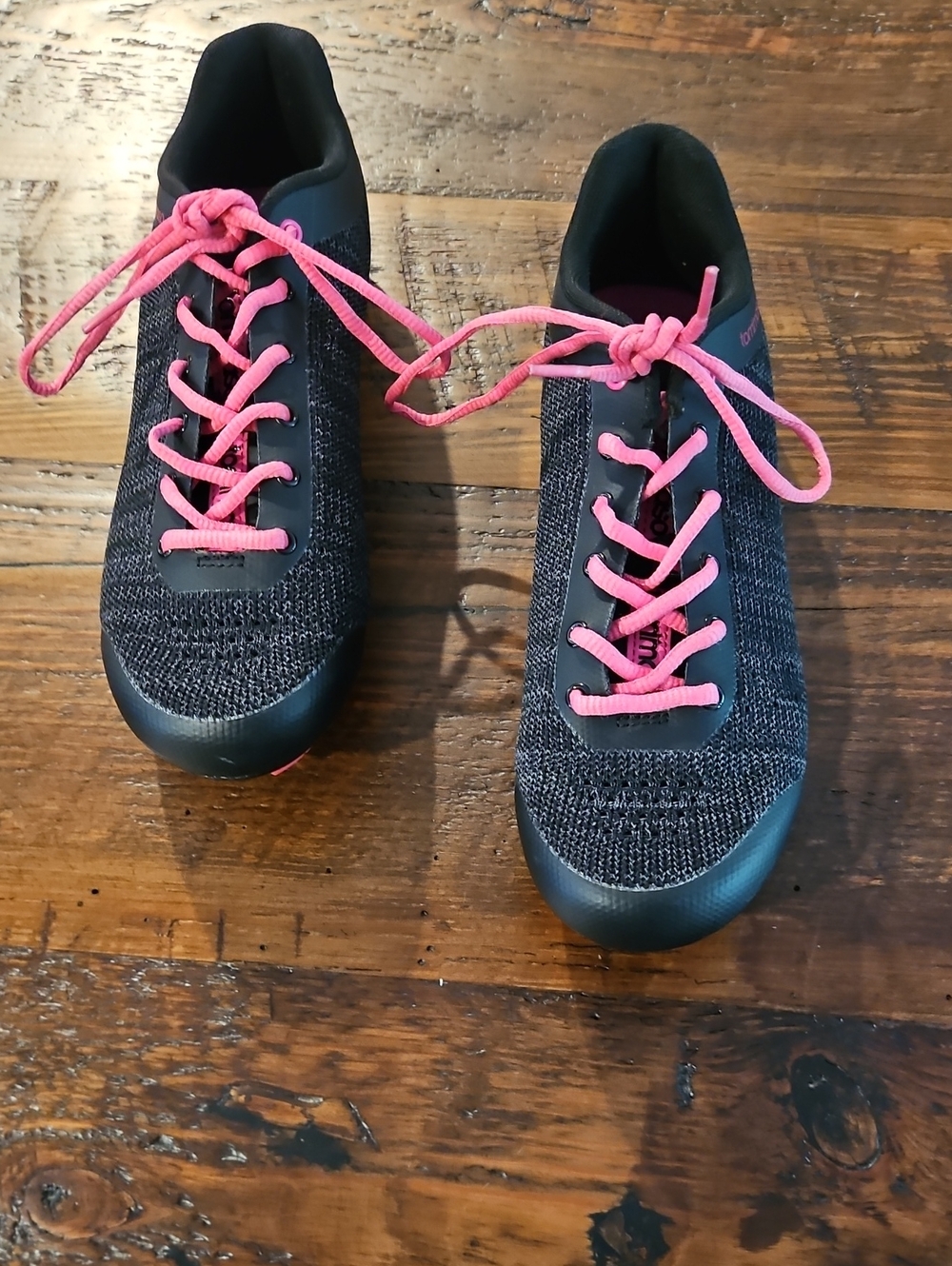 Nwob Tommaso Pista Aria Knit Women's Cycling Shoes Black & Pink US 8